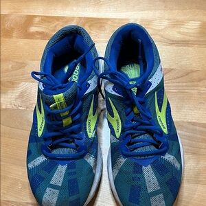 Brooks Kids Blue and Yellow Sneakers